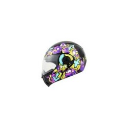 Casco Ghira Gh-Kids XS Negro Amarillo Zoo Abatible Svs
