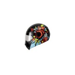 Casco Ghira Gh-Kids XS Negro Naranja Comic Abatible Svs