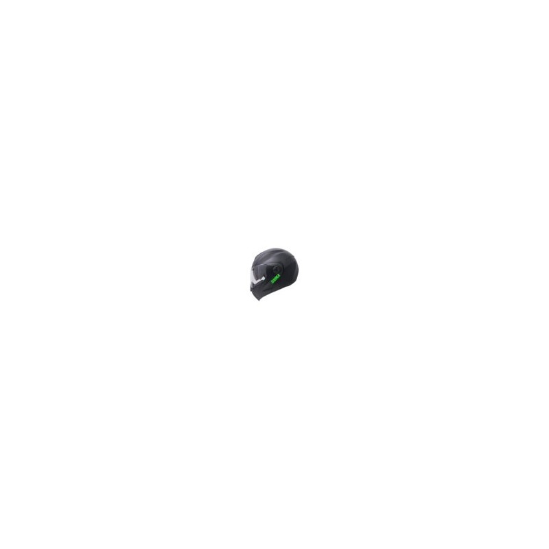 Casco Ghira Gh1000 Negro Mate Logo Verde Abatible Svs