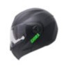 Casco Ghira Gh1000 Negro Mate Logo Verde Abatible Svs