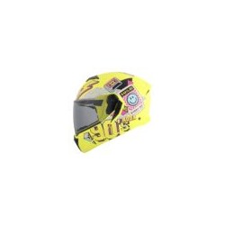 Casco Roda Booster Amarillo Peace Out Mica Humo Abatible Svs