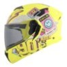 Casco Roda Booster Amarillo Peace Out Mica Humo Abatible Svs