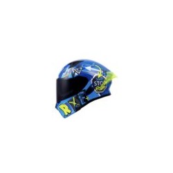 Casco Roda Rush Azul No Rules Mica Humo Abatible Svs