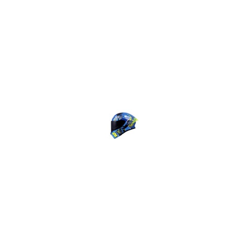 Casco Roda Rush Azul No Rules Mica Humo Abatible Svs