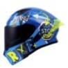 Casco Roda Rush Azul No Rules Mica Humo Abatible Svs