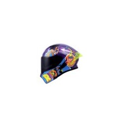 Casco Roda Rush Morado No Rules Mica Humo Abatible Svs