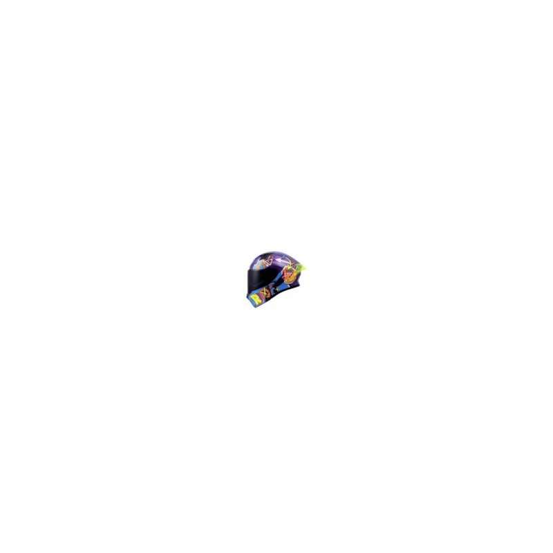 Casco Roda Rush Morado No Rules Mica Humo Abatible Svs