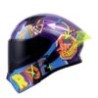 Casco Roda Rush Morado No Rules Mica Humo Abatible Svs