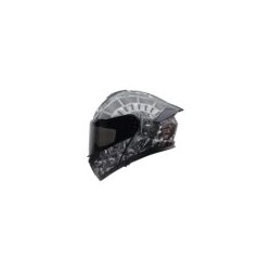 Casco Roda Force Plata Mate Engine Abatible Mica Humo Svs