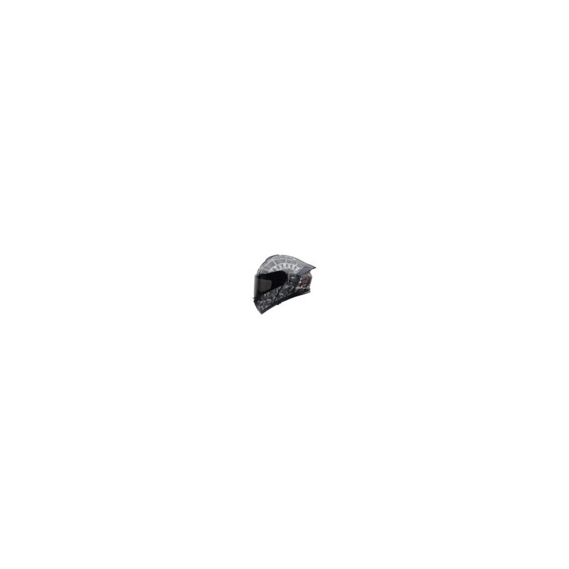 Casco Roda Force Plata Mate Engine Abatible Mica Humo Svs