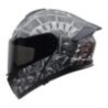 Casco Roda Force Plata Mate Engine Abatible Mica Humo Svs