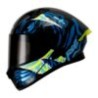 CASCO RODA RUSH NEGRO AZUL MASTER MICA HUMO ABATIBLE SVS