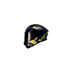 Casco Roda Rush Negro Morado Master Mica Humo Abatible Svs