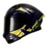 Casco Roda Rush Negro Morado Master Mica Humo Abatible Svs