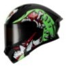 Casco Roda Rush Negro Verde Bone Crusher Mica Humo Abatible Svs