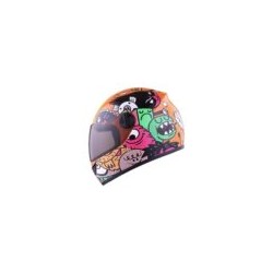Casco Ghira Gh-Junior Naranja Monster Pals Cerrado Mica Humo