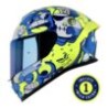 Casco Shaft Sh559 Azul Dimon Mica Transparente Repuesto Azul Cerrado