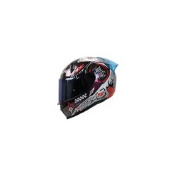 Casco Shaft Sh560 Rojo Camaleon Motion Cerrado Mica Iridium Azul