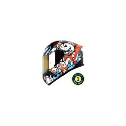 Casco Shaft Sh582Sp Azul Angry Bear Mica Roja Cerrado