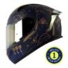 Casco Shaft Sh582Sp Azul Mate Fortune Mica Dorada Cerrado