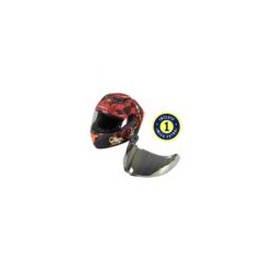 CASCO SHAFT SH582SP ROJO SAMURAI JACK MICA NARANJA CERR