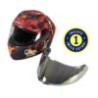 CASCO SHAFT SH582SP ROJO SAMURAI JACK MICA NARANJA CERR