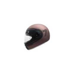 CASCO SMK RETRO NEGRO DORADO MATE SEVEN GL720 L CERRADO