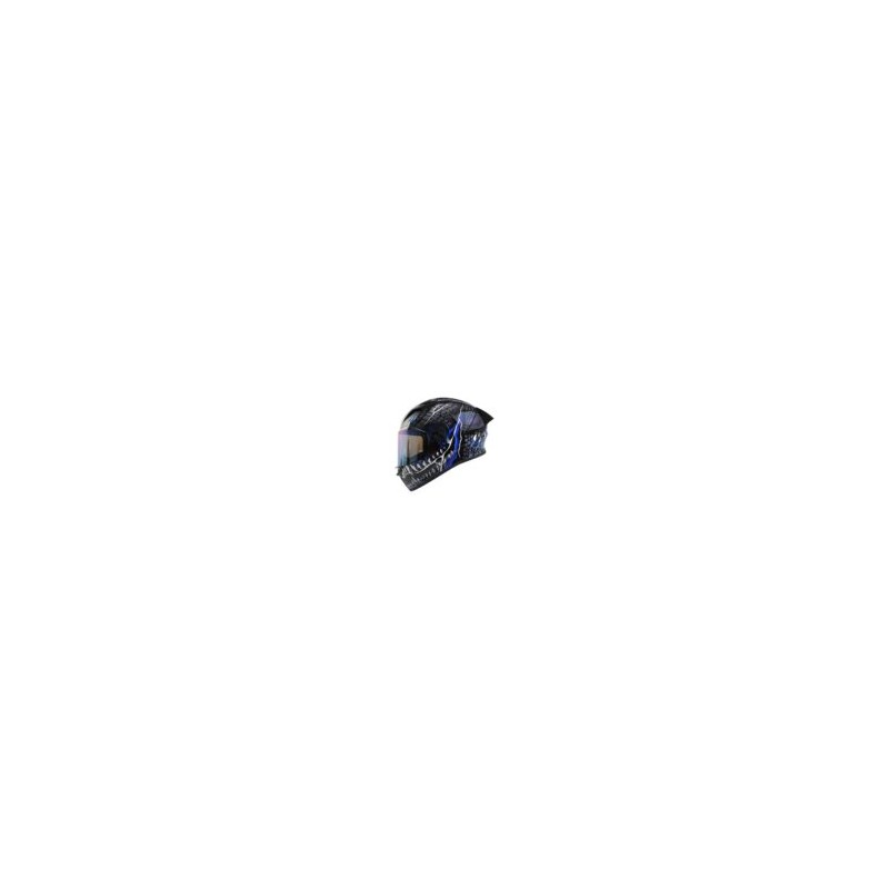 CASCO SMK STELLAR SPORT NEGRO AZUL TAOTEI GL265 MICA AZUL L CERRADO