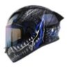 CASCO SMK STELLAR SPORT NEGRO AZUL TAOTEI GL265 MICA AZUL L CERRADO
