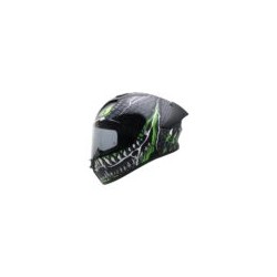 CASCO SMK STELLAR SPORT NEGRO VERDE MATE TAOTEI GL268 MICA HUMO L CERRADO
