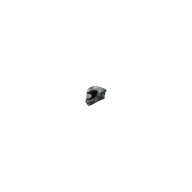 CASCO SMK STELLAR SPORT NEGRO VERDE MATE TAOTEI GL268 MICA HUMO L CERRADO
