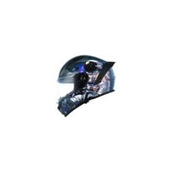 Casco Roda Drift Negro Space Man Cerrado Mica Humo Svs